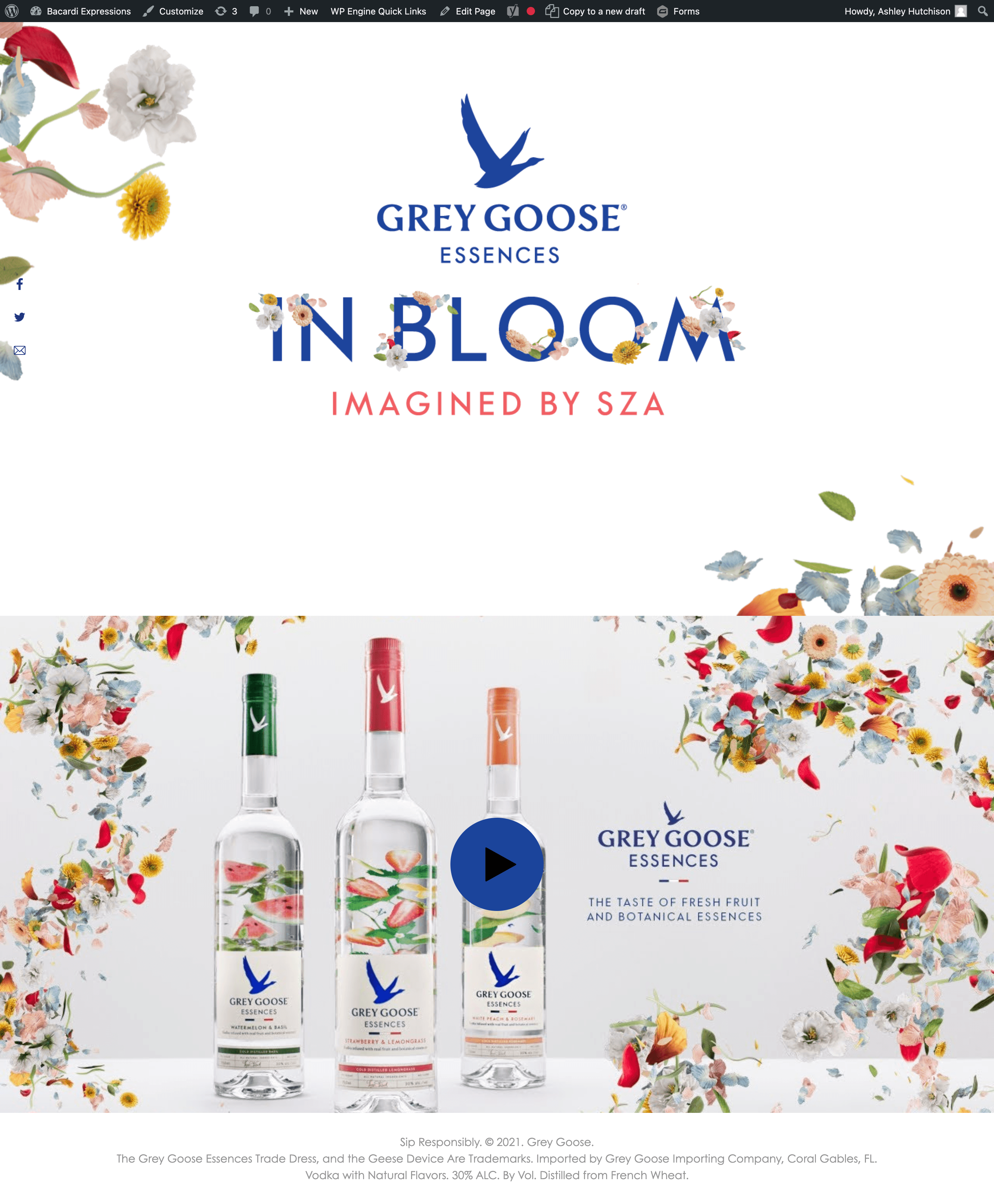Grey Goose Essences - In Bloom website